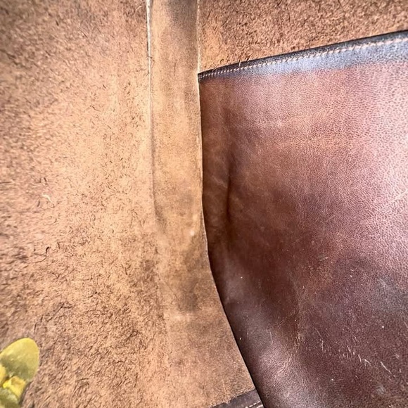 👜 COACH Cashin Vintage NYC Crescent Metal Tag Beautifully Textured Mocha 9235 - Picture 9 of 16